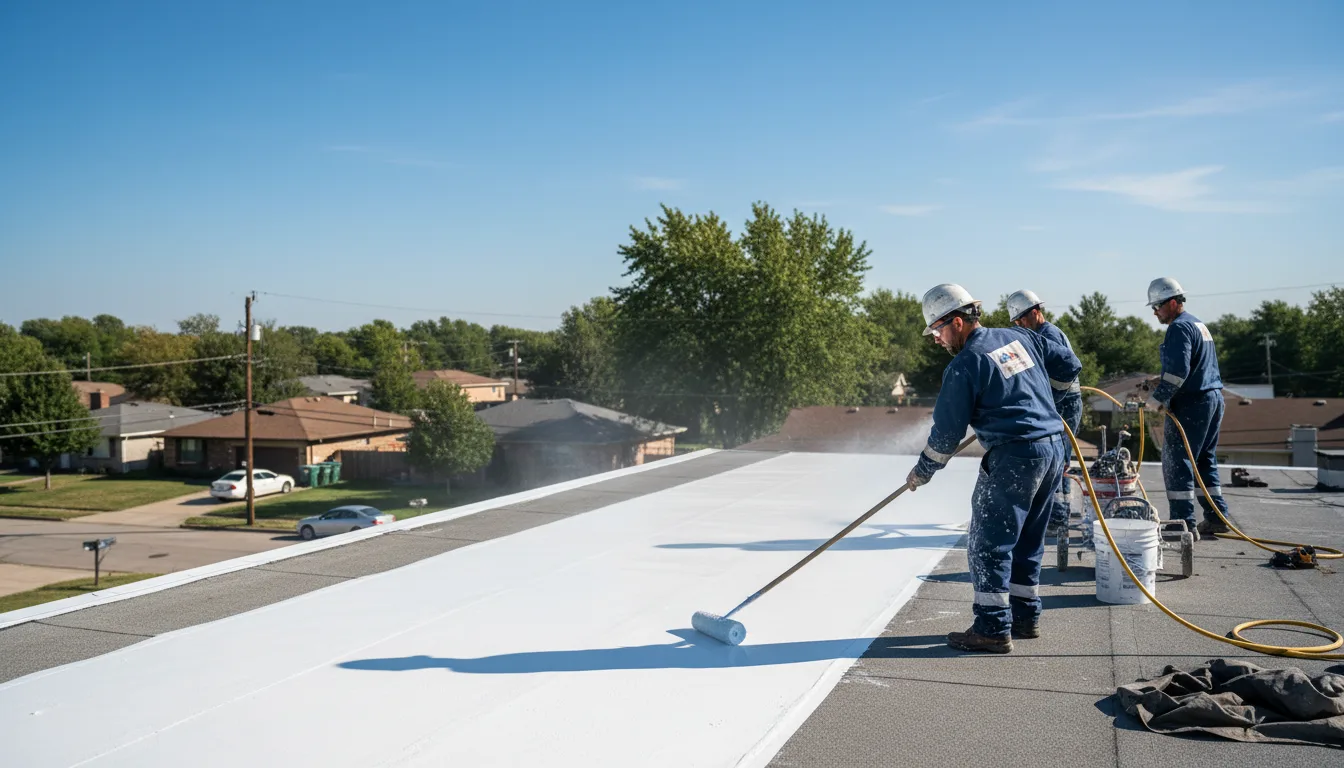 Commercial roof coating in Fanshawe, OK near me